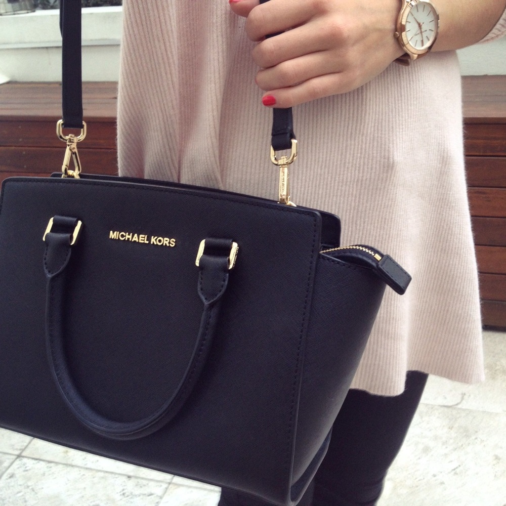 Michael Kors Selma Saffiano Leather Medium Satchel